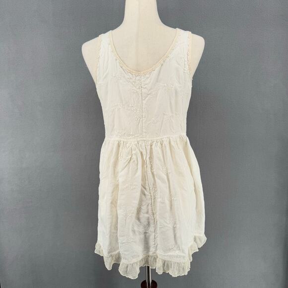Rose Marie Designs Tunic Mini Dress Small White Embroidered Lace Cottagecore - Picture 3 of 15